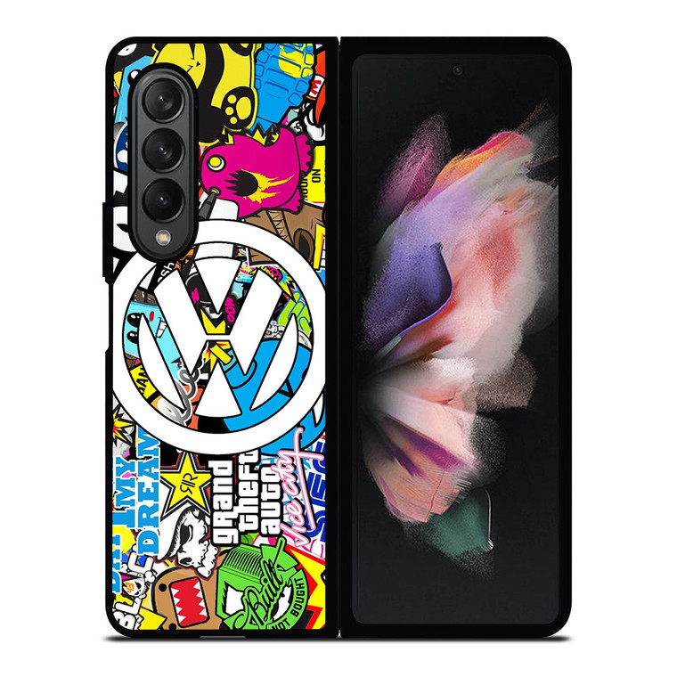 VW STICKER BOMB LOGO Samsung Galaxy Z Fold 3 Case Cover VW STICKER BOMB LOGO Samsung Galaxy Z Fold 3 Case Cover