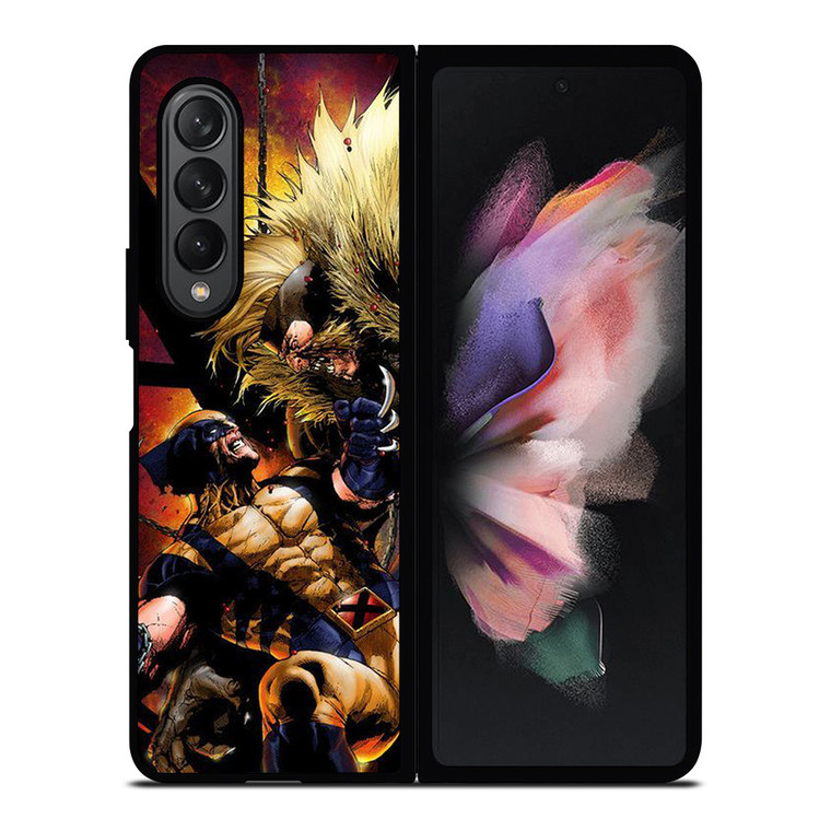 WOLVERINE VS SABRETOOTH Samsung Galaxy Z Fold 3 Case Cover WOLVERINE VS SABRETOOTH Samsung Galaxy Z Fold 3 Case Cover