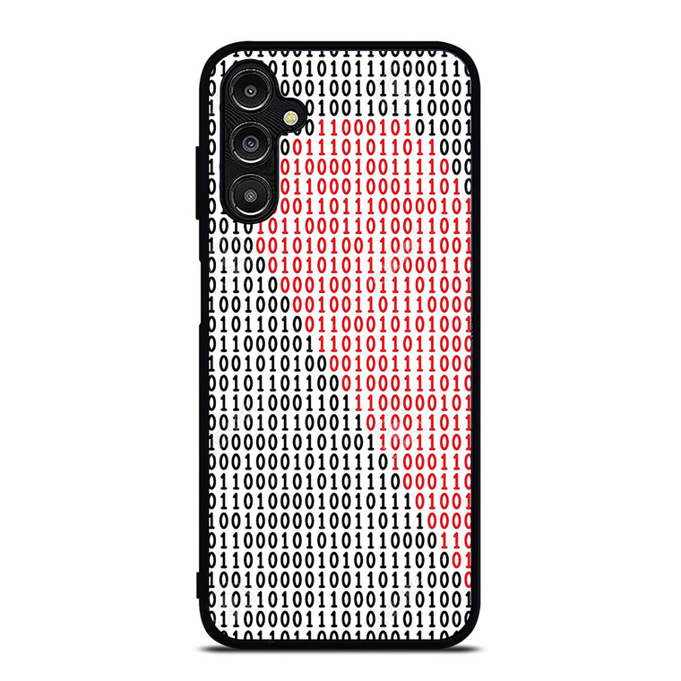 BINARY CODE HALF HEART PATTERN Samsung Galaxy A14 Case Cover