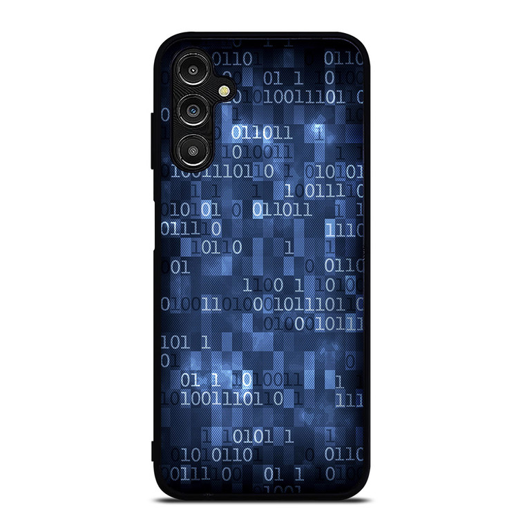 BLUE STYLISH BINARY CODE Samsung Galaxy A14 Case Cover
