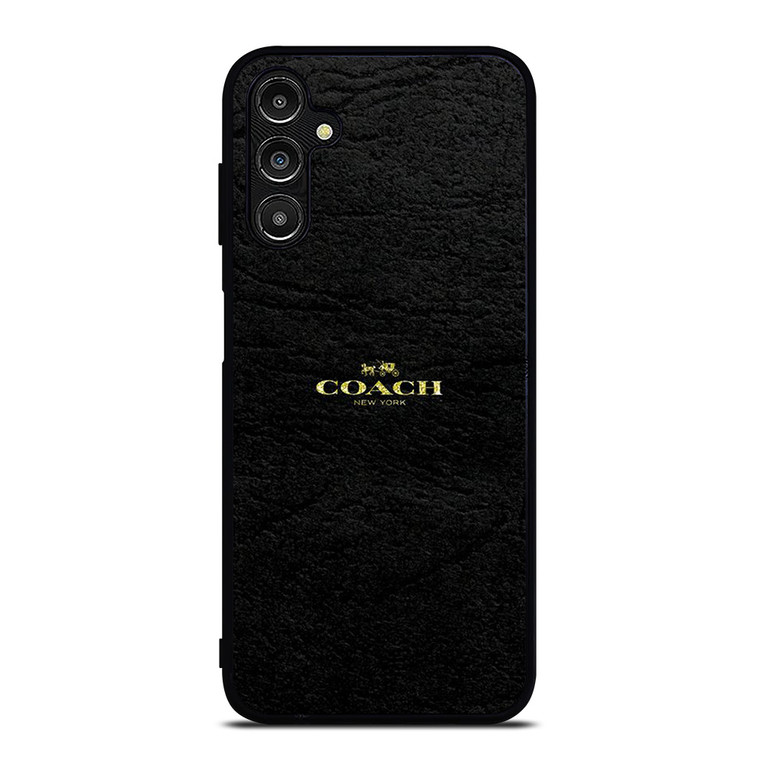 COACH NEW YORK BLACK LEATHER Samsung Galaxy A14 Case Cover