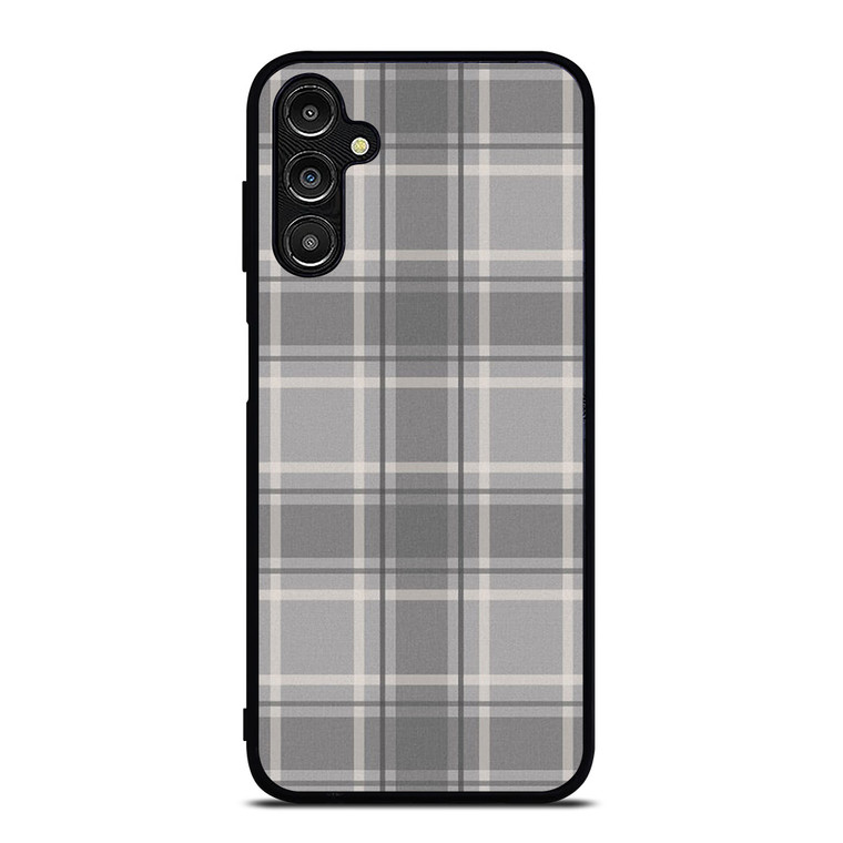 GREY TARTAN PLAID PATTERN Samsung Galaxy A14 Case Cover