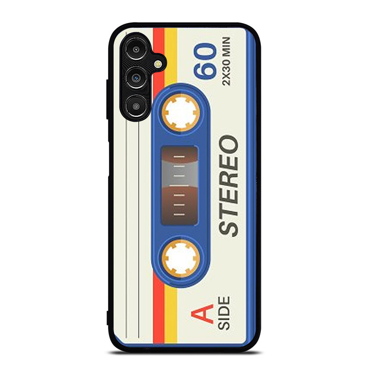 RETRO BLUE STEREO CASETTE TAPE Samsung Galaxy A14 Case Cover RETRO BLUE STEREO CASETTE TAPE Samsung Galaxy A14 Case Cover