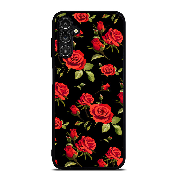 SEAMLESS RED ROSE PATTERN Samsung Galaxy A14 Case Cover SEAMLESS RED ROSE PATTERN Samsung Galaxy A14 Case Cover