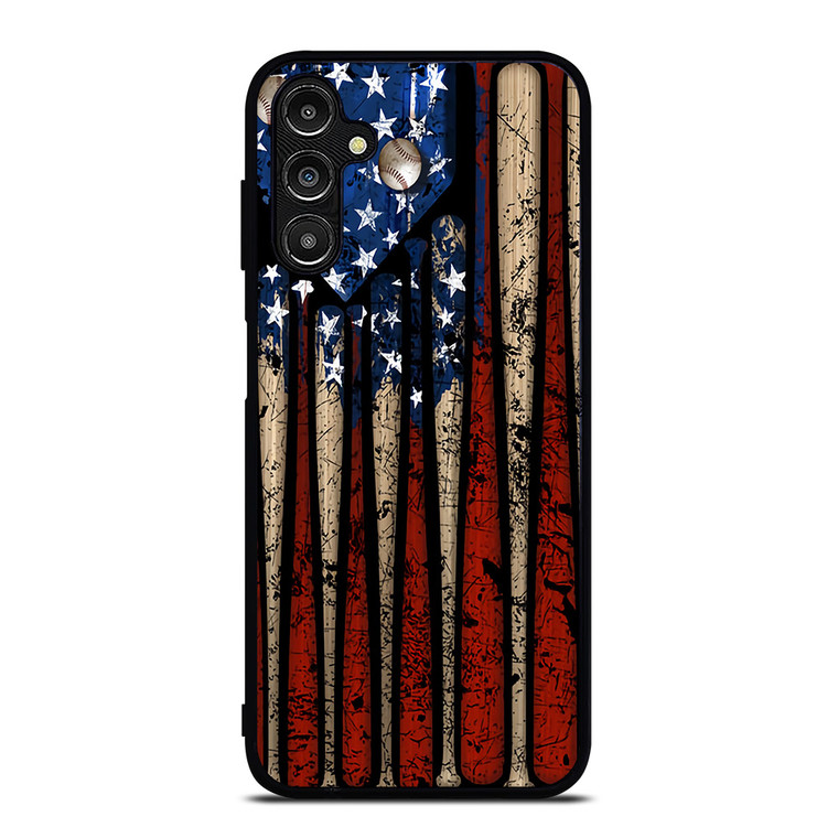 USA FLAG AMERICAN BASEBALL Samsung Galaxy A14 Case Cover