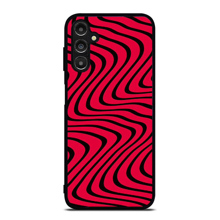 WAVY RED PATTERN Samsung Galaxy A14 Case Cover