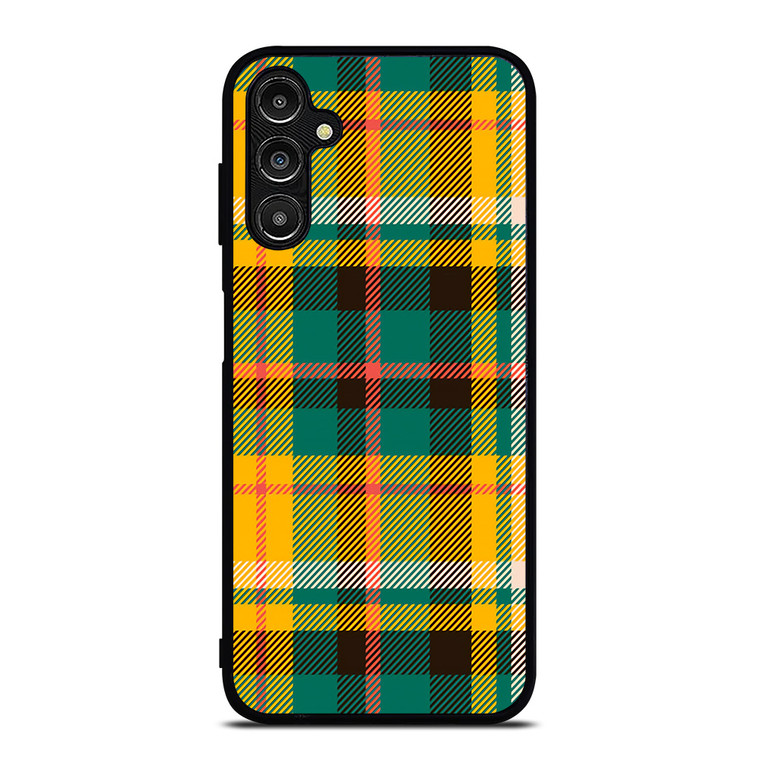 YELLOW GREEN TARTAN PATTERN Samsung Galaxy A14 Case Cover