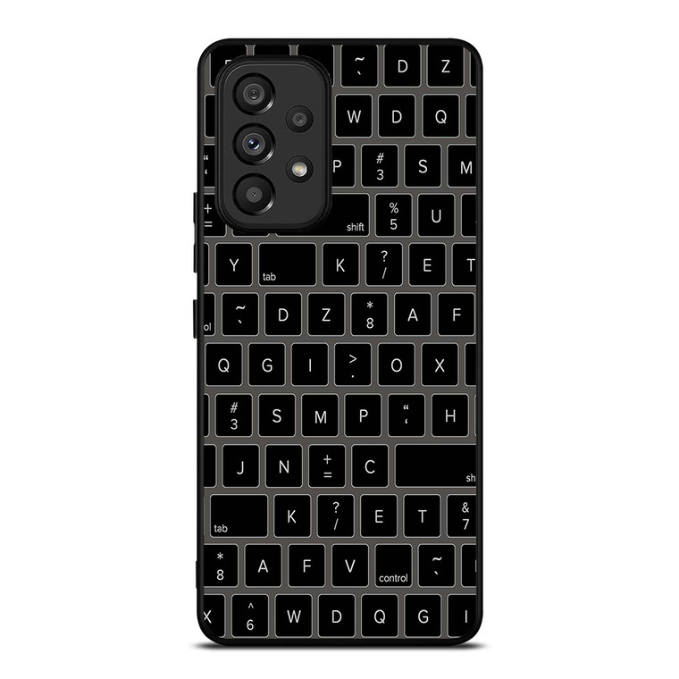 BLACK KEYBOARD PATTERN Samsung Galaxy A53 Case Cover