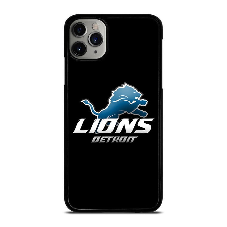 DETROIT LIONS BLACK iPhone 11 Pro Max Case Cover