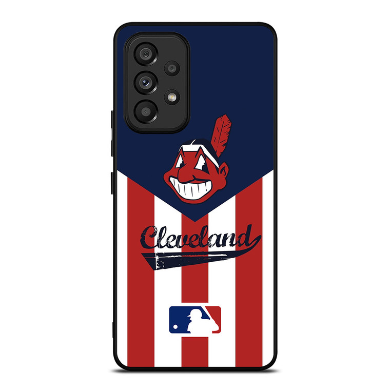 CLEVELAND INDIANS STRIPE LOGO Samsung Galaxy A53 Case Cover