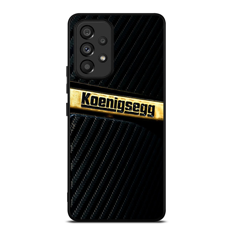 KOENIGSEGG GOLD BLACK CARBON Samsung Galaxy A53 Case Cover