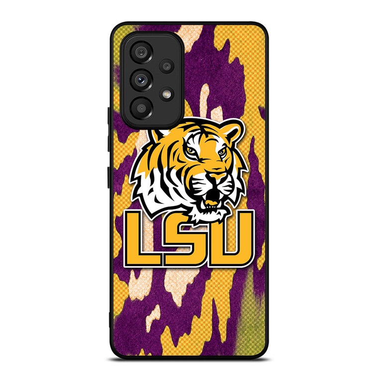 LSU TIGERS FOOTBALL HALFTONE Samsung Galaxy A53 Case Cover