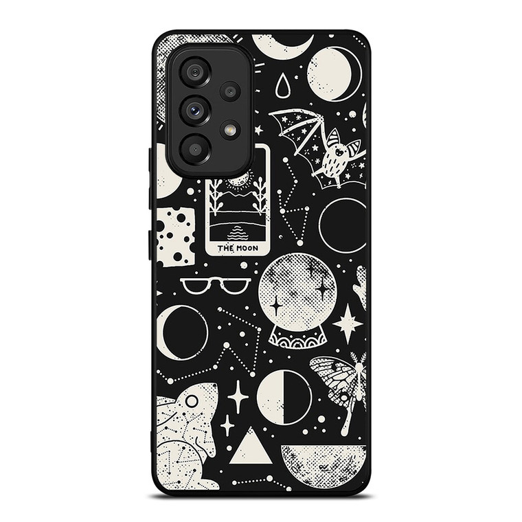 LUNAR PATTERN BLACK WHITE Samsung Galaxy A53 Case Cover