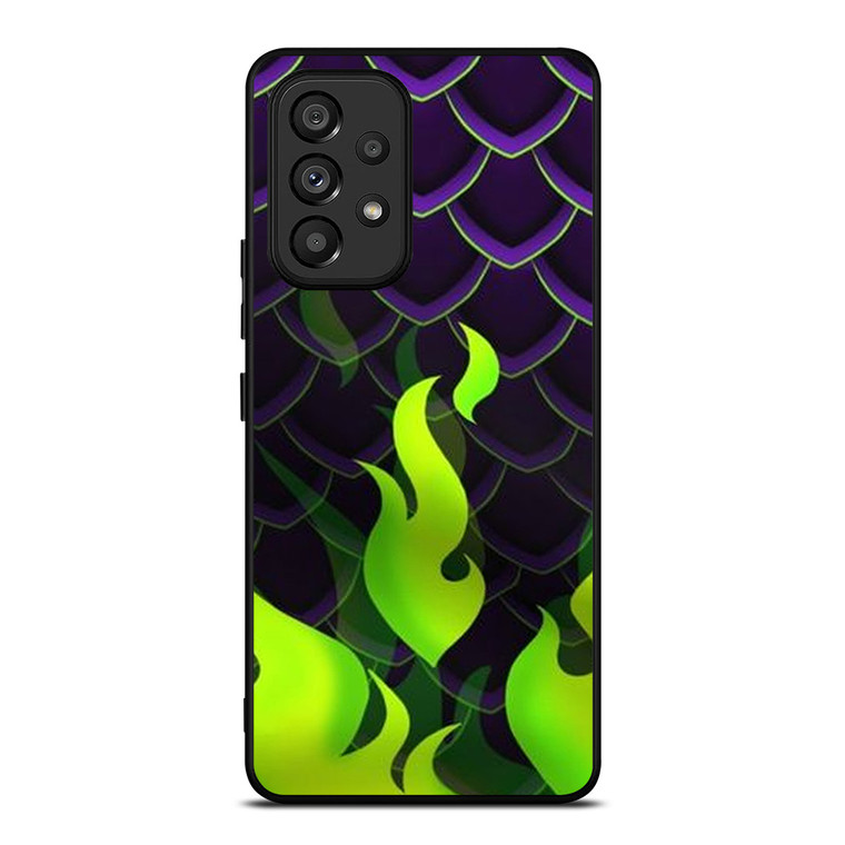 MALEFICENT GREEN FLAMES PATTERN Samsung Galaxy A53 Case Cover