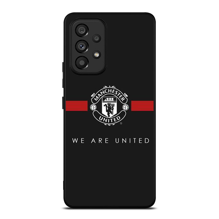 MANCHESTER UNITED BLACK Samsung Galaxy A53 Case Cover