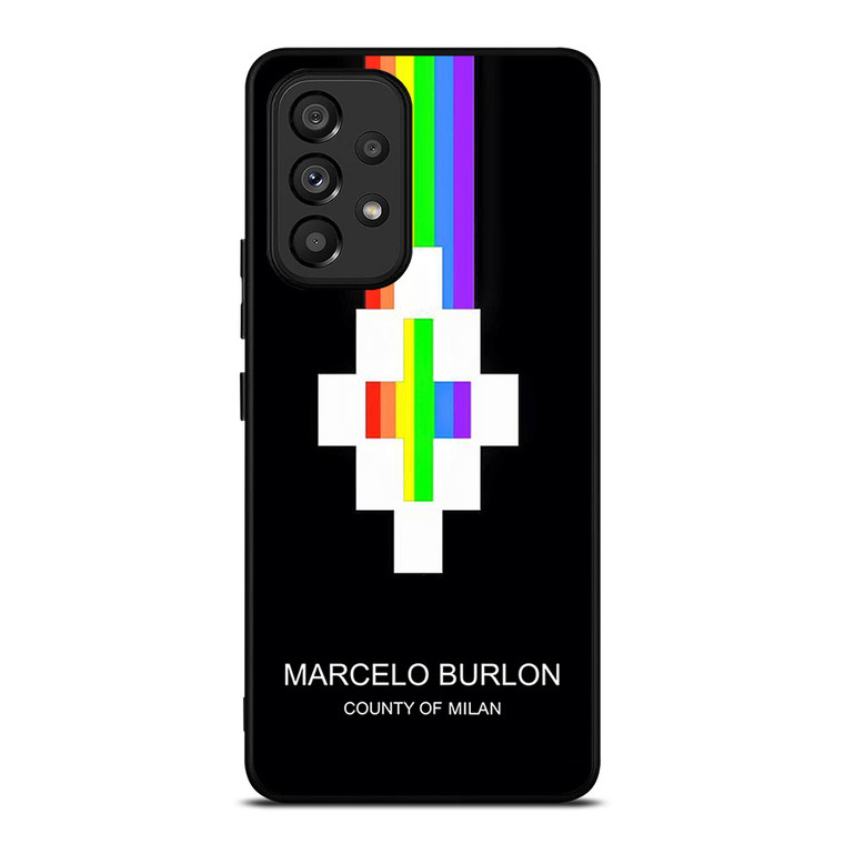 MARCELO BURLON MILAN RAINBOW LOGO Samsung Galaxy A53 Case Cover