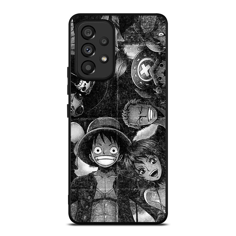 ONE PIECE BLACK WHITE GRUNGE ALL Samsung Galaxy A53 Case Cover