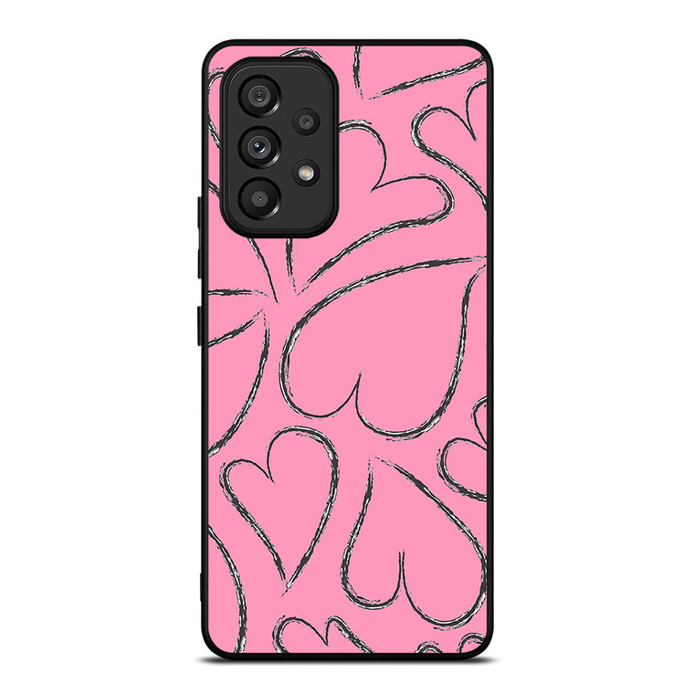 PINK LOVE BRUSHES PATTERN Samsung Galaxy A53 Case Cover
