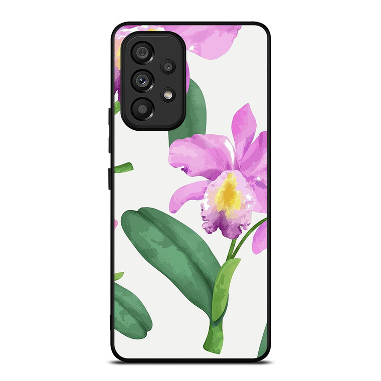 PURPLE ORCHID FLOWER PAINTING Samsung Galaxy A53 Case Cover PURPLE ORCHID FLOWER PAINTING Samsung Galaxy A53 Case Cover