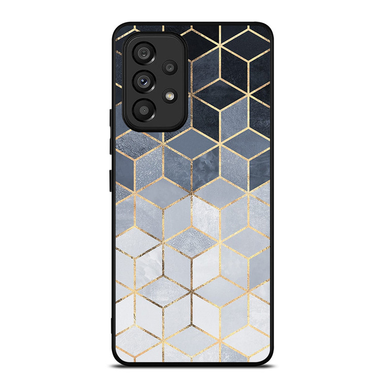 SOFT BLUE GRADIENT CUBES Samsung Galaxy A53 Case Cover