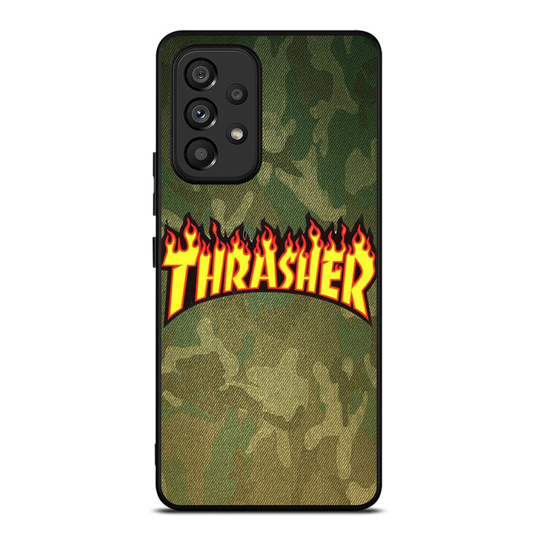 THRASHER LOGO CAMO FABRIC Samsung Galaxy A53 Case Cover THRASHER LOGO CAMO FABRIC Samsung Galaxy A53 Case Cover