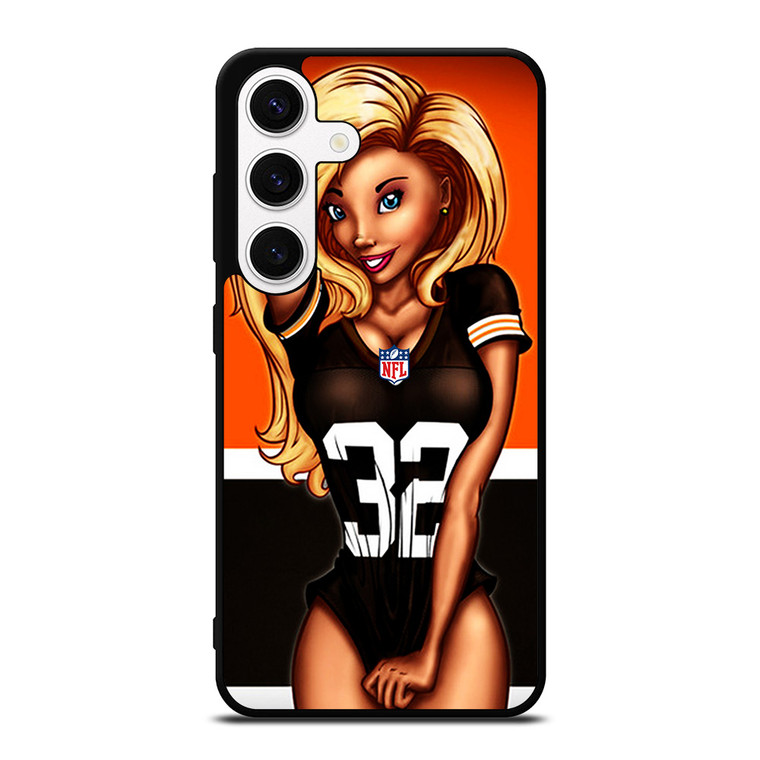 CLEVELAND BROWNS NFL CARTOON GIRL Samsung Galaxy S24 Case Cover