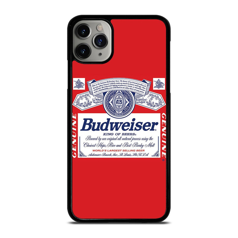 BUDWEISER KING OF BEER EMBLEM iPhone 11 Pro Max Case Cover