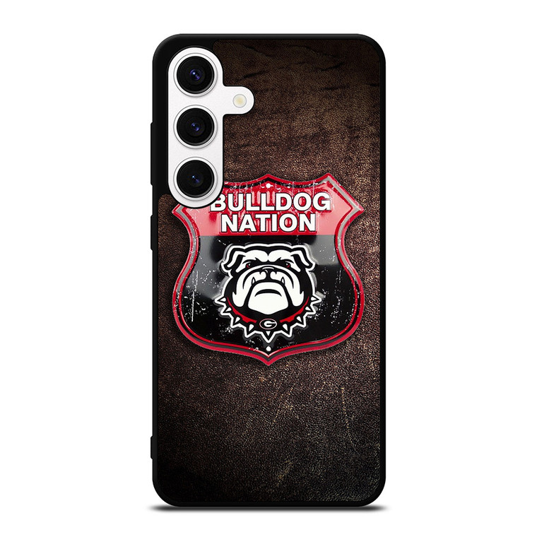 GEORGIA BULLDOGS RUSTY BADGE Samsung Galaxy S24 Case Cover