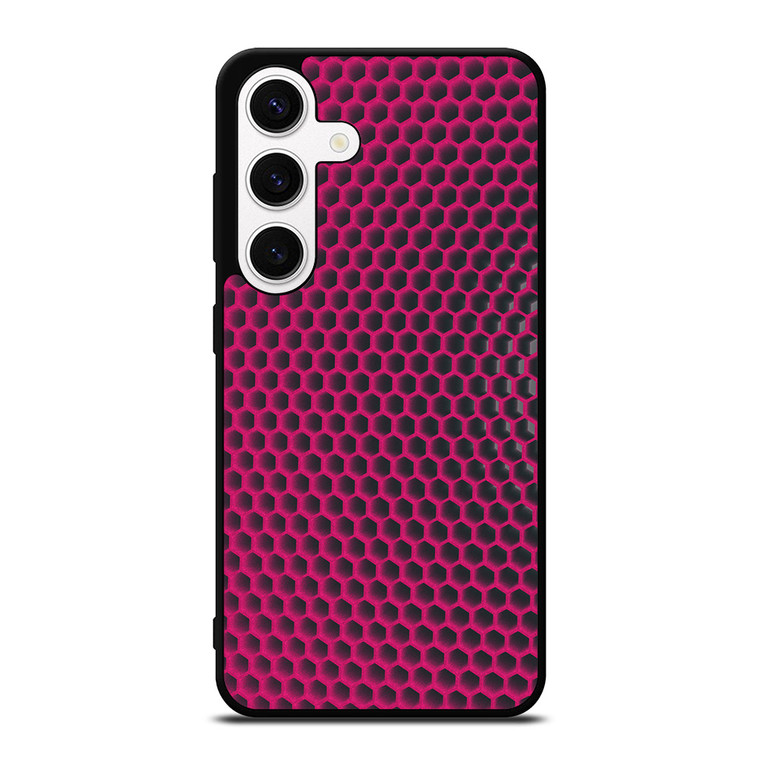 HEXAGONAL BLACK PURPLE PATTERN Samsung Galaxy S24 Case Cover