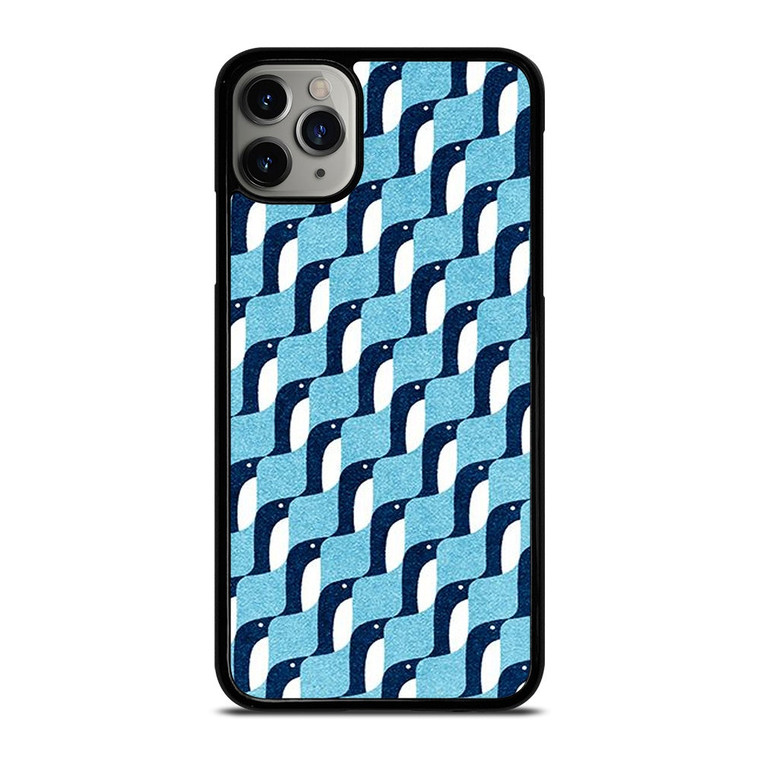 BLUE PENGUINS PATTERN iPhone 11 Pro Max Case Cover