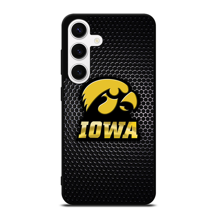 IOWA HAWKEYES METAL LOGO Samsung Galaxy S24 Case Cover