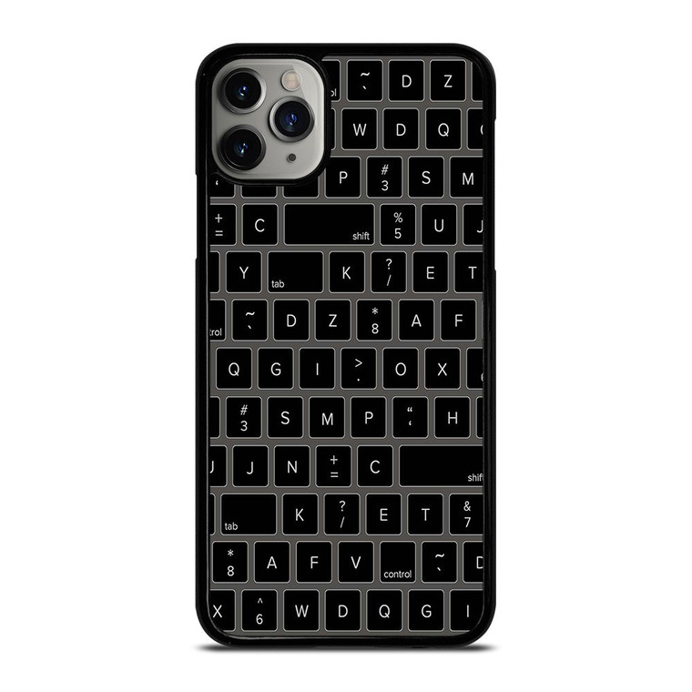 BLACK KEYBOARD PATTERN iPhone 11 Pro Max Case Cover