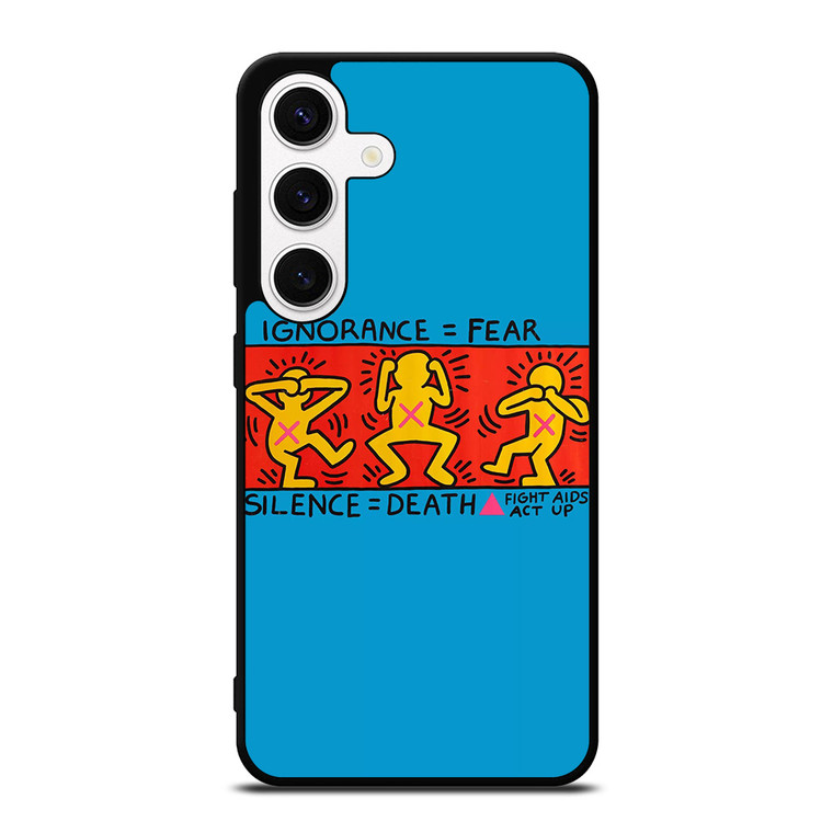 KEITH HARING FIGHT AIDS Samsung Galaxy S24 Case Cover