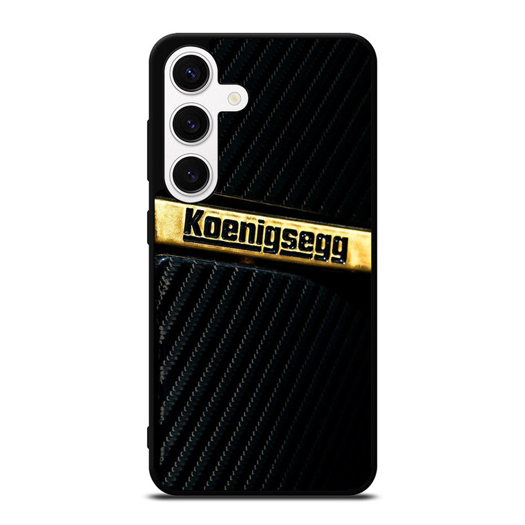 KOENIGSEGG GOLD BLACK CARBON Samsung Galaxy S24 Case Cover