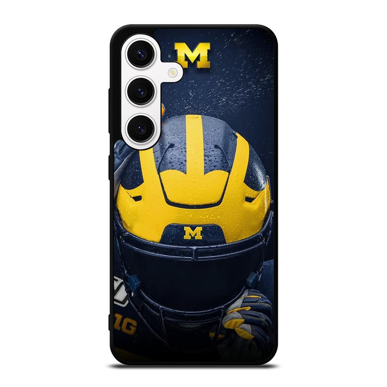 MICHIGAN WOLVERINES HELMET COLLEGE FOOTBALL TEAM Samsung Galaxy S24 Case Cover