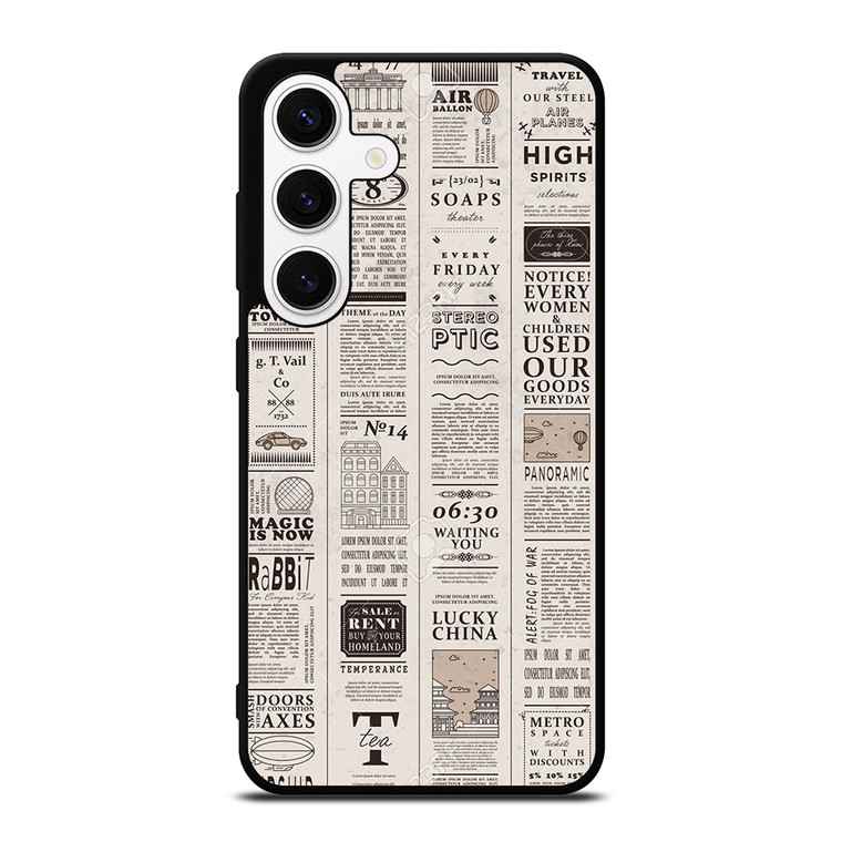 OLD NEWSPAPER PATTERN Samsung Galaxy S24 Case Cover