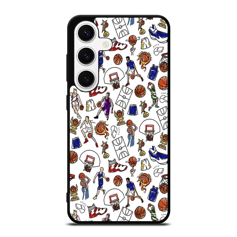 PLAYFUL BASKETBALL DOODLE ART Samsung Galaxy S24 Case Cover