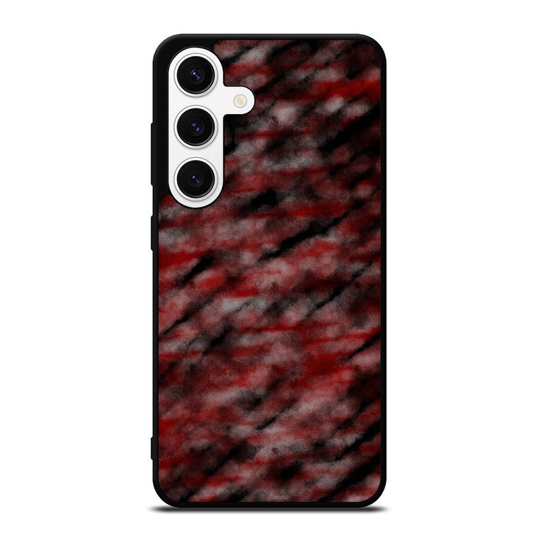 RED BLACK TIE DYE PATTERN Samsung Galaxy S24 Case Cover