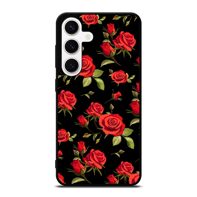 SEAMLESS RED ROSE PATTERN Samsung Galaxy S24 Case Cover SEAMLESS RED ROSE PATTERN Samsung Galaxy S24 Case Cover