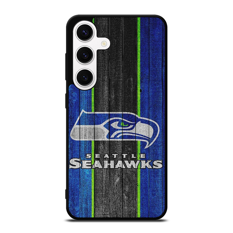 SEATTLE SEAHAWKS WOODEN LOGO NFL Samsung Galaxy S24 Case Cover