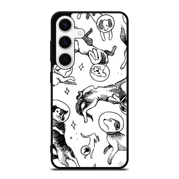 SPACE DOG WHITE PATTERN Samsung Galaxy S24 Case Cover