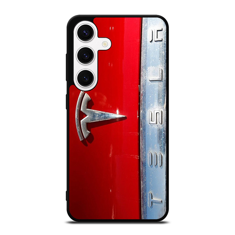 TESLA METAL EMBLEM Samsung Galaxy S24 Case Cover
