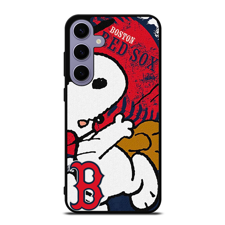 BOSTON RED SOX BASEBALL SNOOPY Samsung Galaxy S24 Plus Case Cover