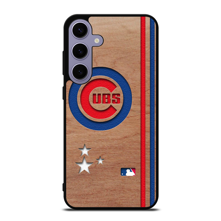 CHICAGO CUBS UBS MLB WOODEN LOGO Samsung Galaxy S24 Plus Case Cover