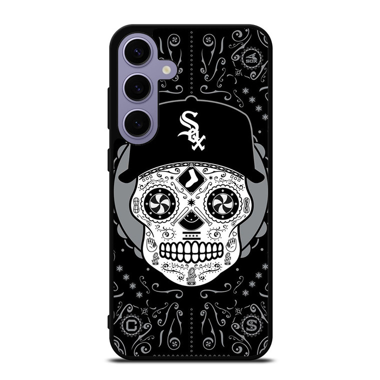 CHICAGO WHITE SOX LOGO SKULL ART Samsung Galaxy S24 Plus Case Cover