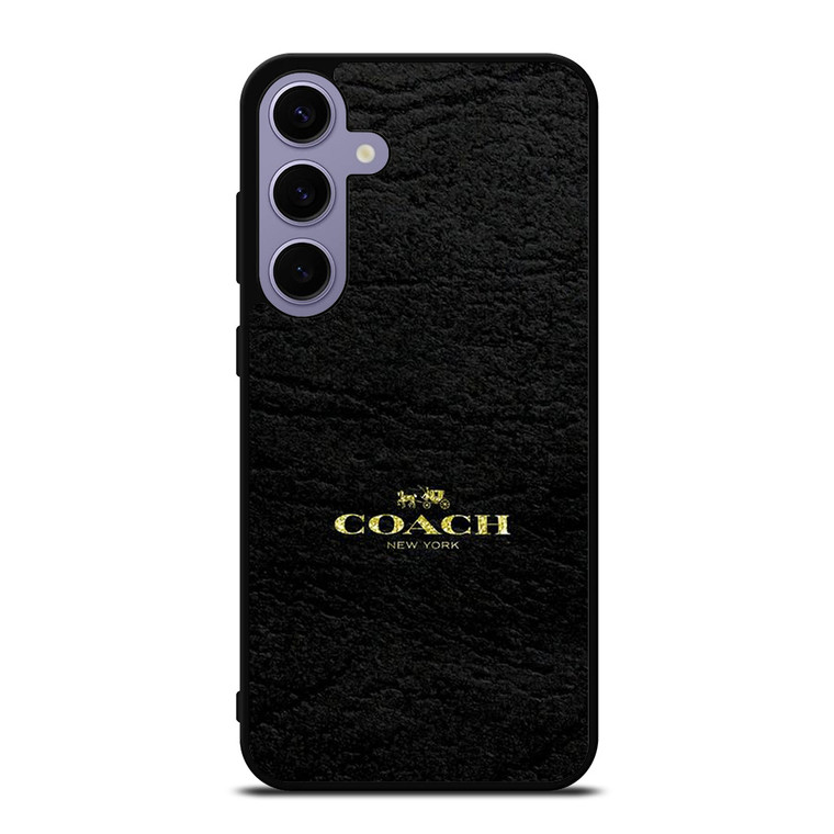 COACH LOGO TEXTURE BLACK Samsung Galaxy S24 Plus Case Cover