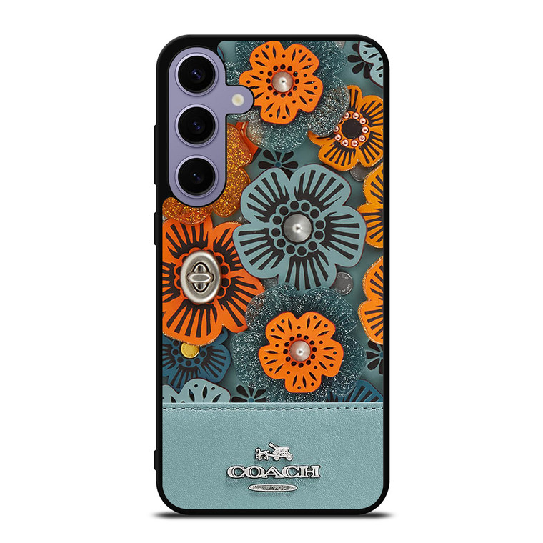 COACH NEW YORK BLUE TEA ROSE Samsung Galaxy S24 Plus Case Cover