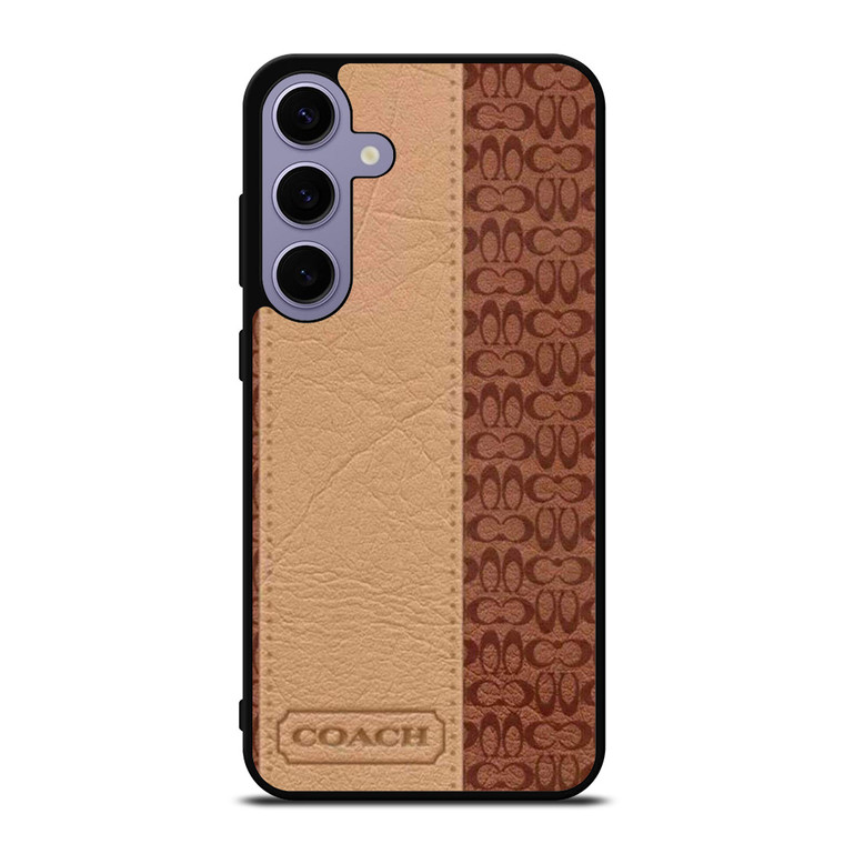COACH NEW YORK BROWN LEATHER Samsung Galaxy S24 Plus Case Cover