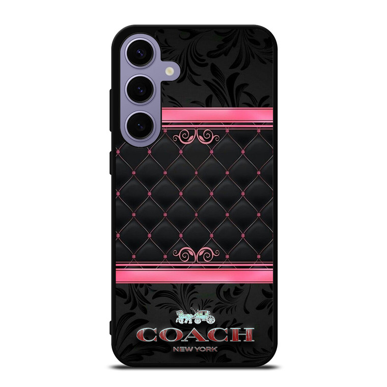COACH NEW YORK PINK BLACK Samsung Galaxy S24 Plus Case Cover