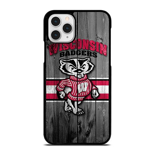 WISCONSIN BADGER WOODEN LOGO iPhone 11 Pro Case Cover